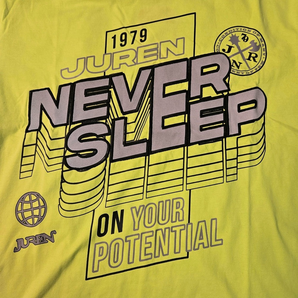 Sz Various never sleep graphic tee green