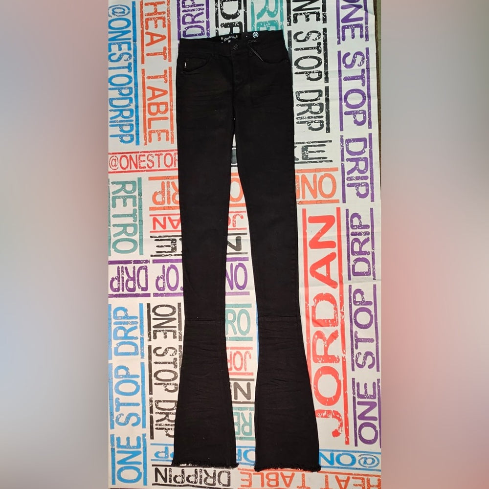 Sz Various denim black super stacks jeans