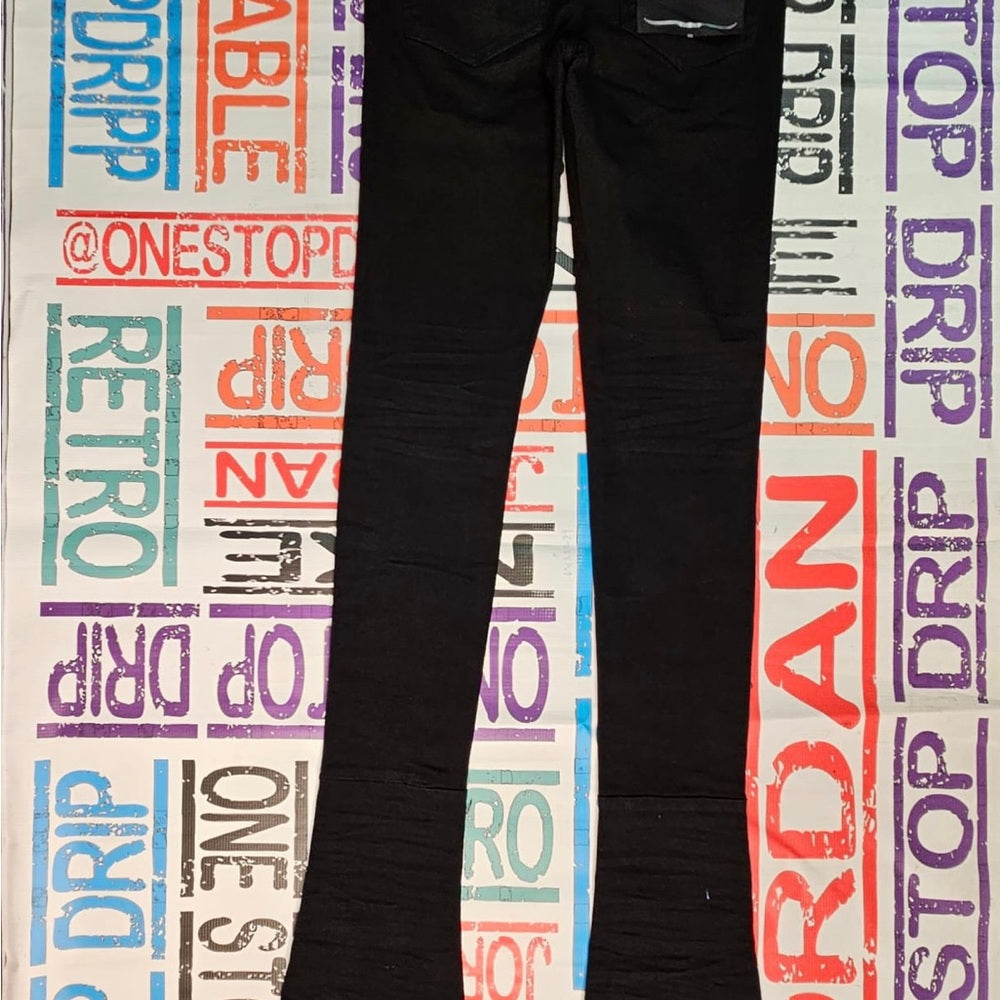 Sz Various denim black super stacks jeans