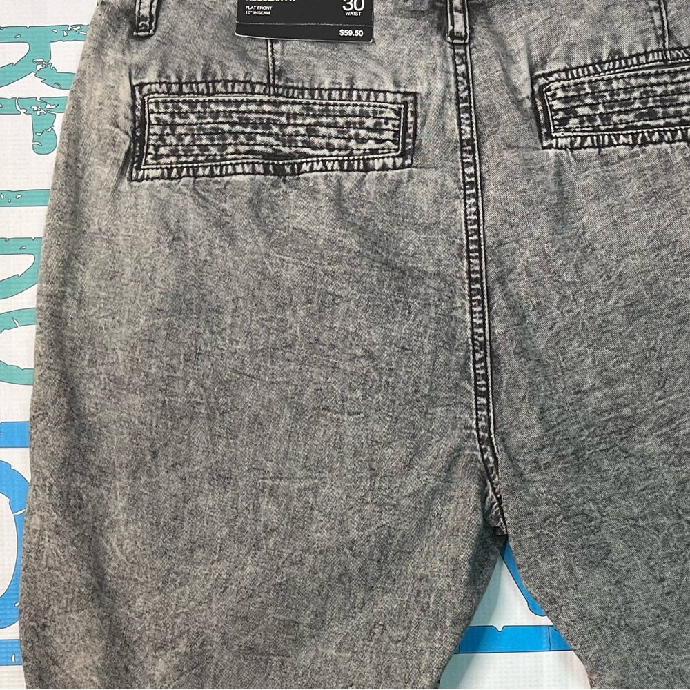 Sz 30 cotton on shorts light wash acid gray