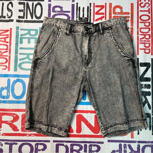 Sz 30 cotton on shorts light wash acid gray