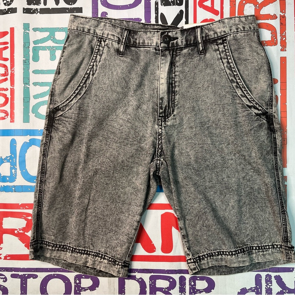 Sz 30 cotton on shorts light wash acid gray