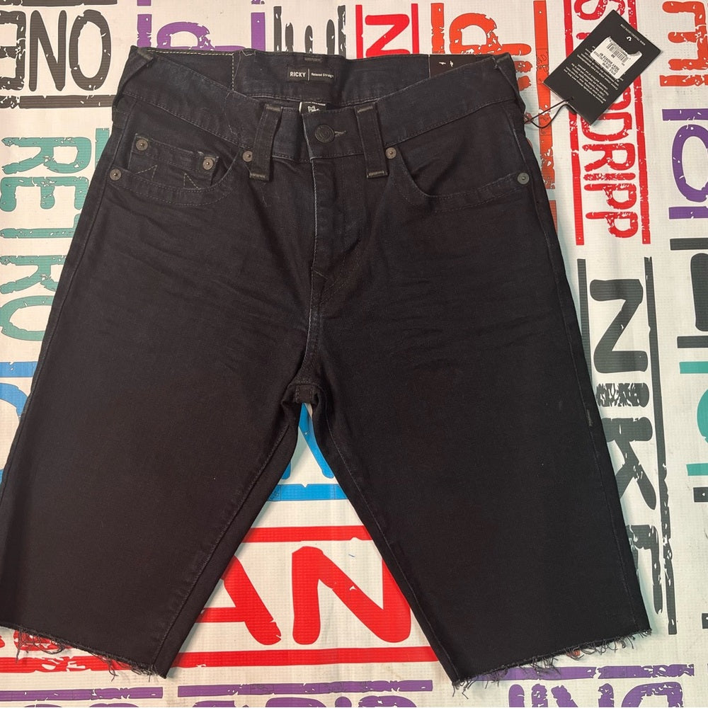 Navy blue true religion jean shorts