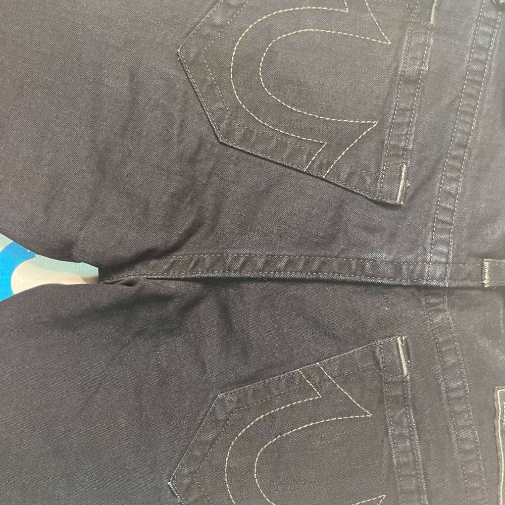 Navy blue true religion jean shorts