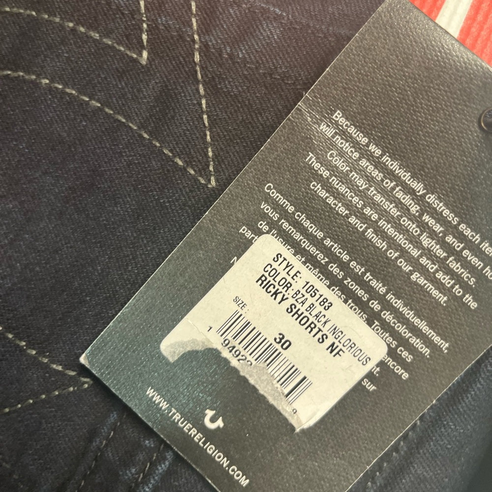 Navy blue true religion jean shorts