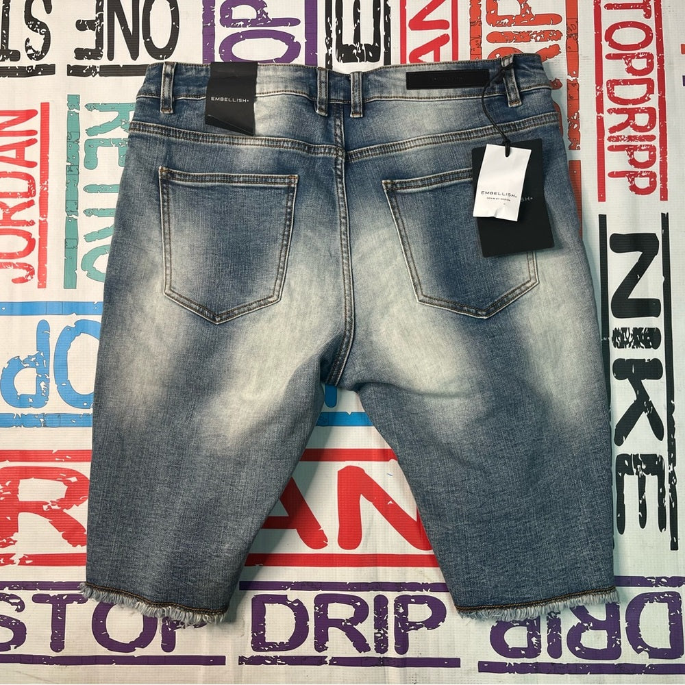 Sz 34 embellished ripped Jean muti colors shorts