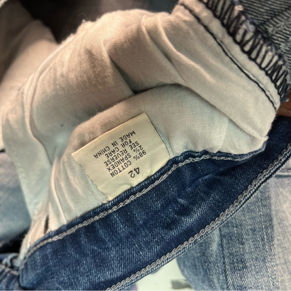 Sz 42 kilogram denim ripped blue jean shorts