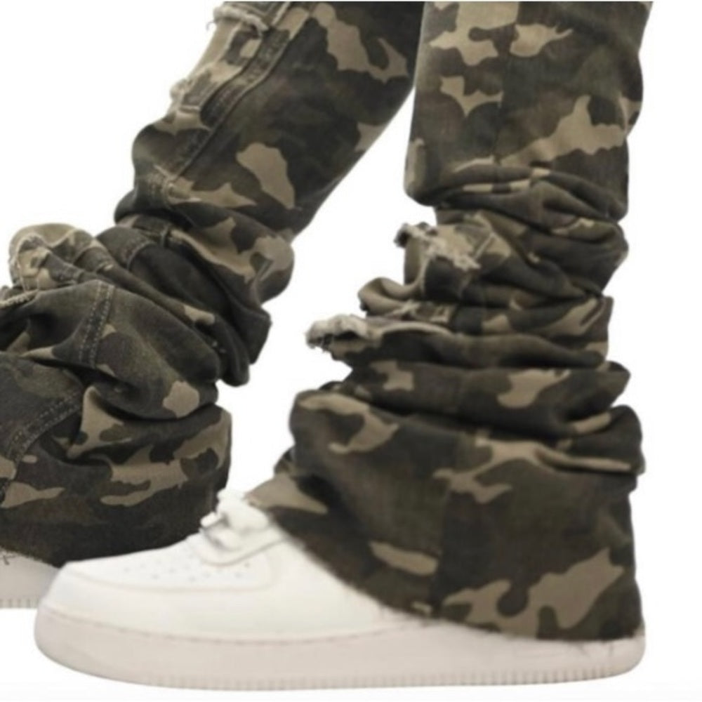 Super stack’s denim stretchy fit sz various camo