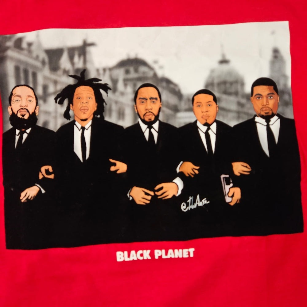 Black planet graphic tee sz various