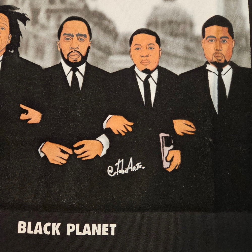 Black planet graphic tee sz various