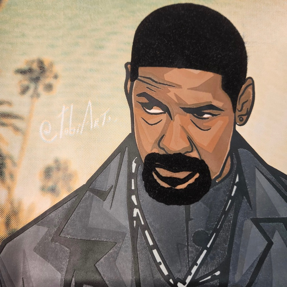 Denzel Washington puffed embroidered Sz various