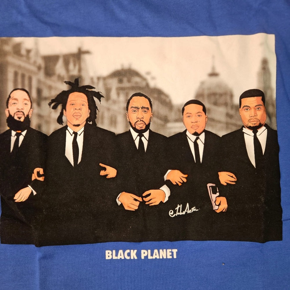 Legendary Puffed Embroidered tee sz various black planet