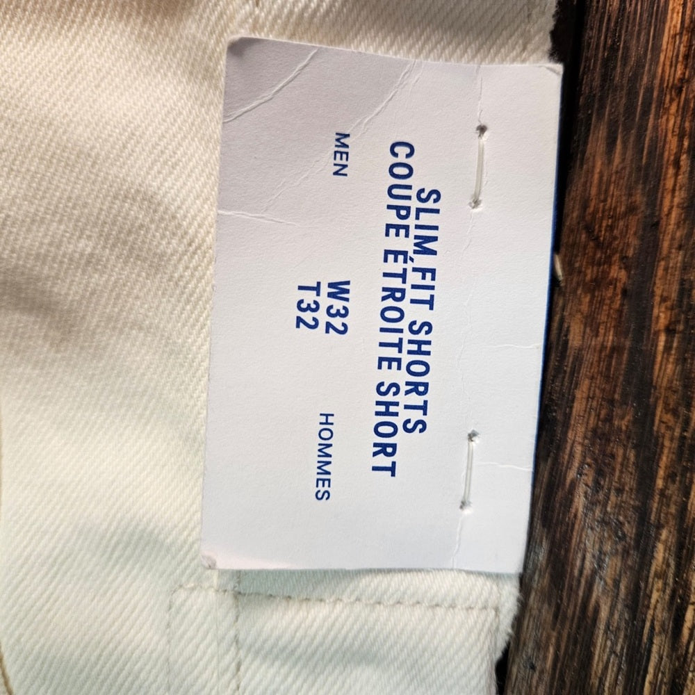 Sz 32 white H&M denim jean shorts
