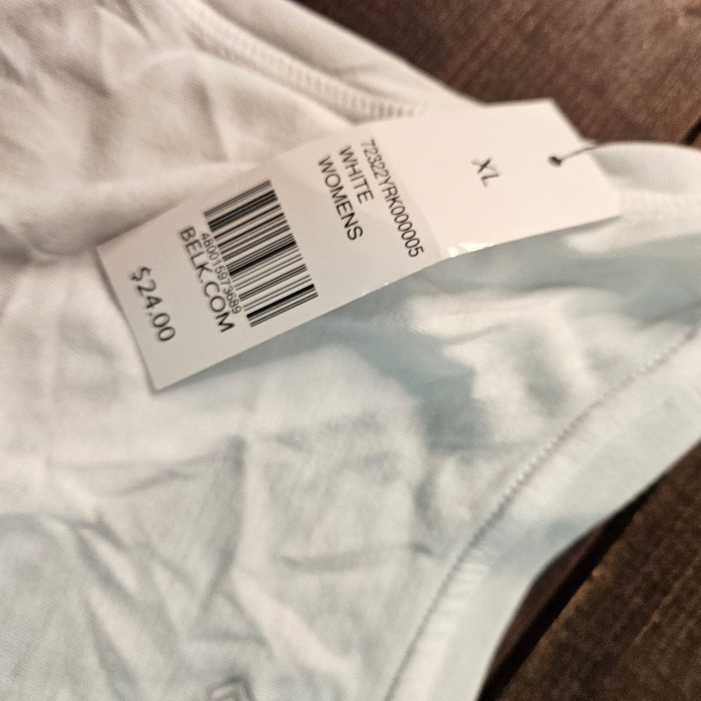 Hustle tank top white Sz various