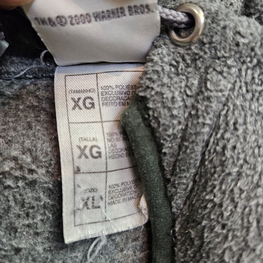 Warner Bros Looney Tunes Fleece Jacket Men’s Sz XL Gray Full Zip