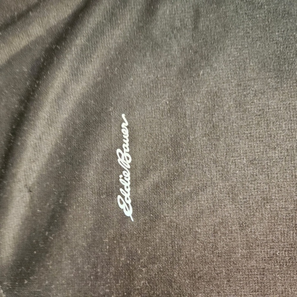 Eddie Bauer Men’s Knit Active Tee Size XL Color Black/Gray