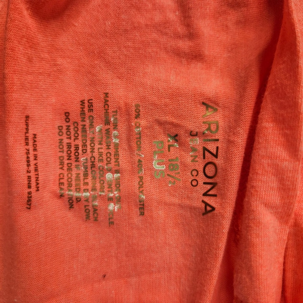 Girls Coral Orange Glitter Mermaid Hair Salty Air T-Shirt Tee Shirt Top sz xl