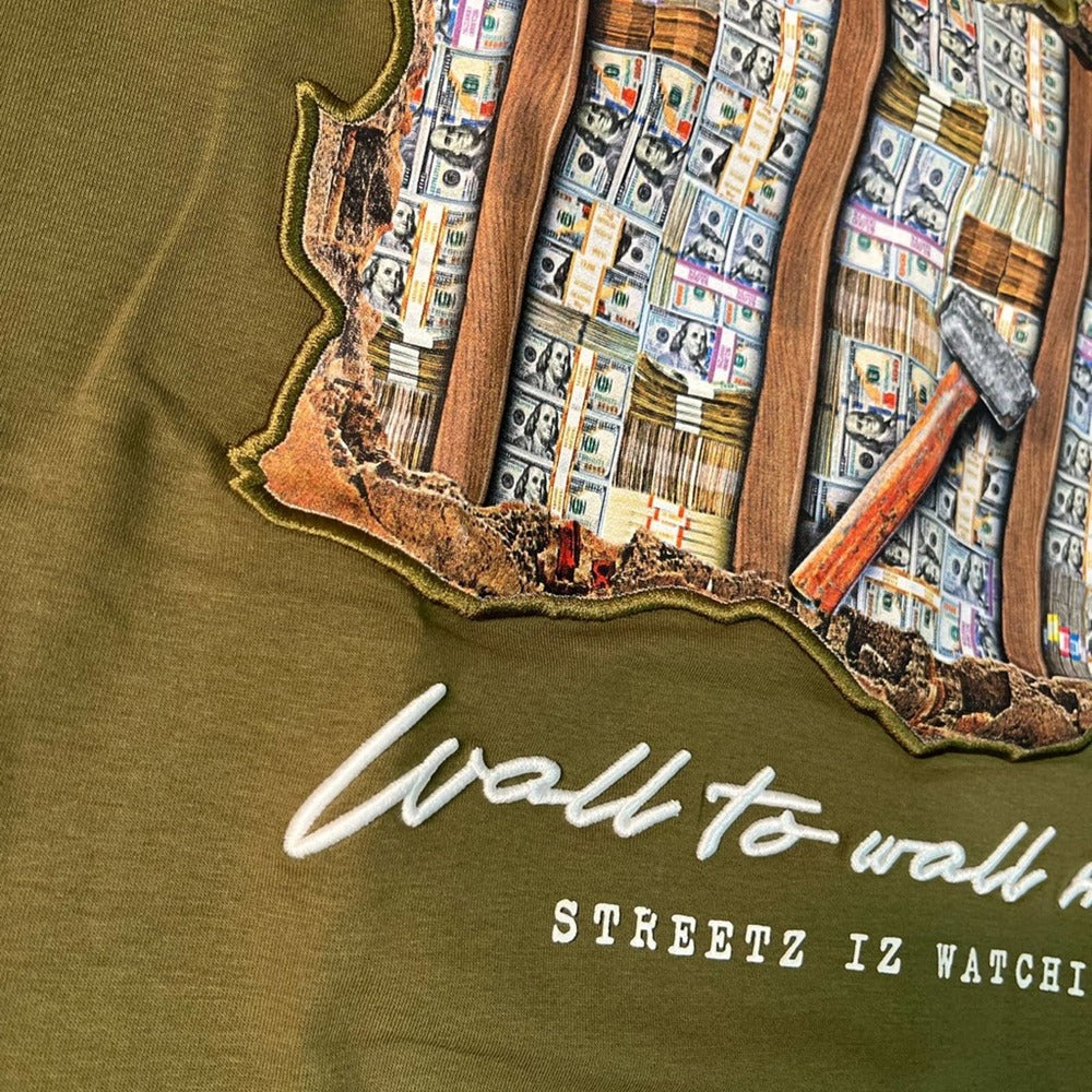 Wall to wall money graphic tee sz various