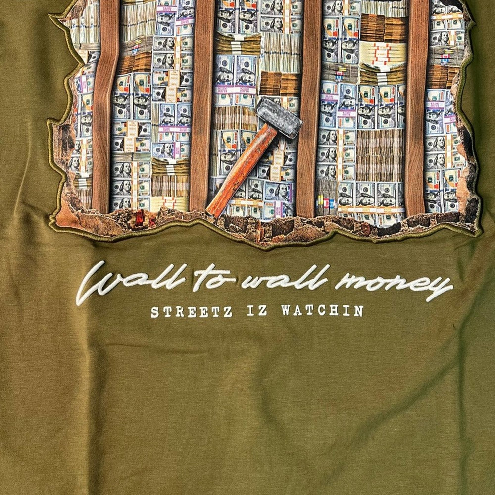 Wall to wall money graphic tee sz various