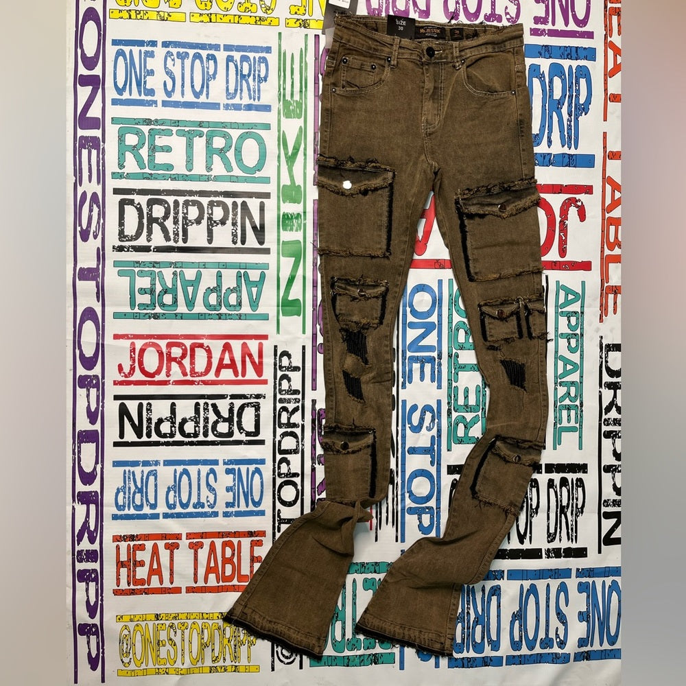 Brunt Rust denim super stacks skinny jeans Sz various