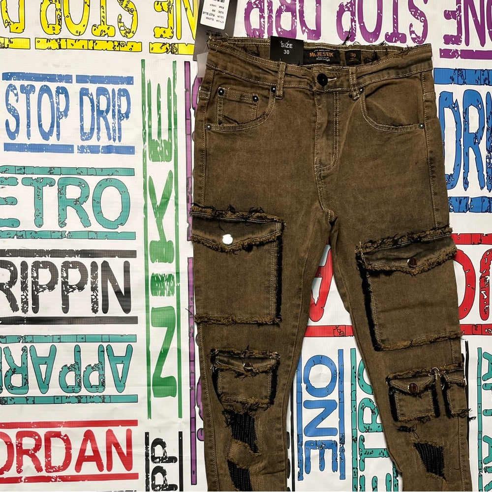 Brunt Rust denim super stacks skinny jeans Sz various