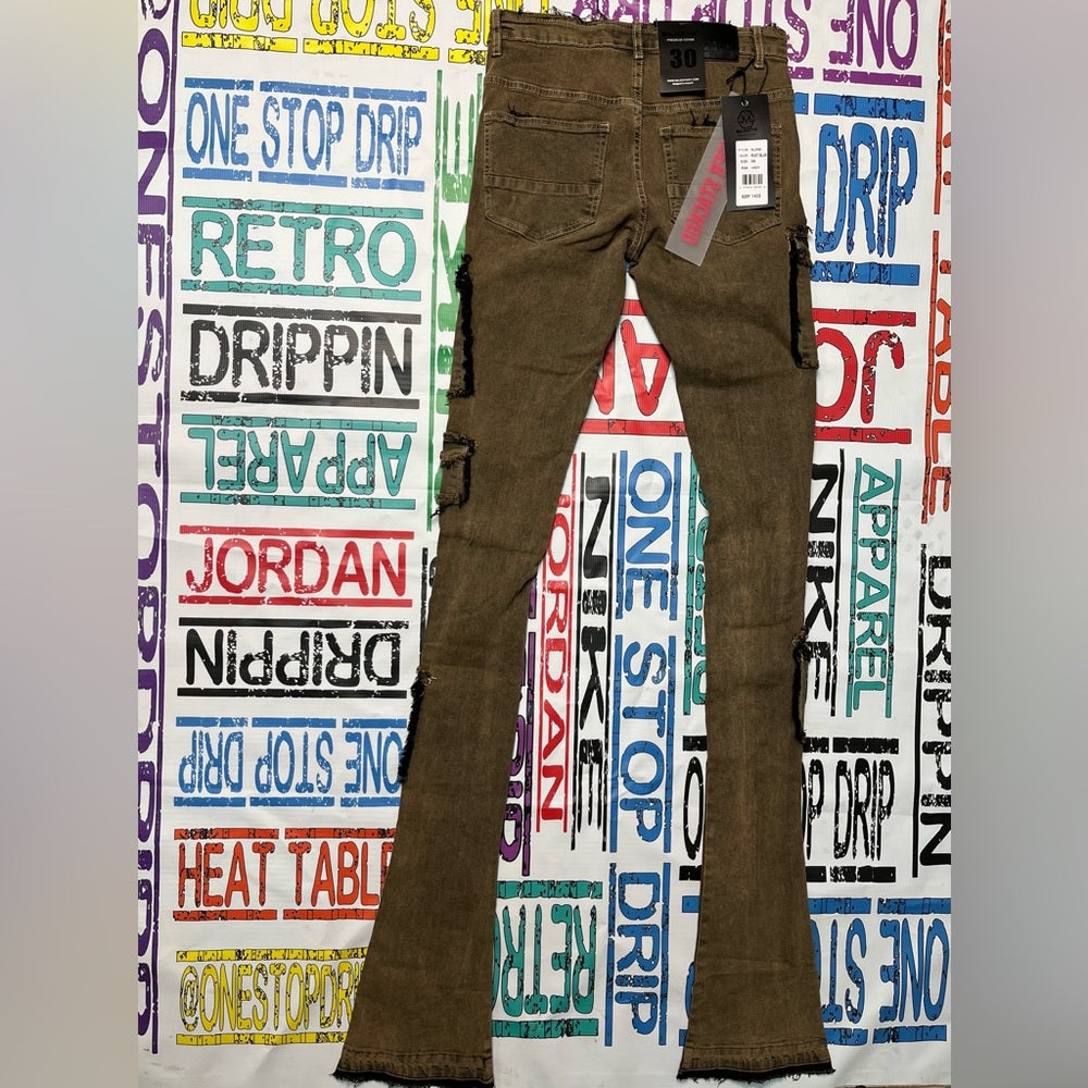 Brunt Rust denim super stacks skinny jeans Sz various