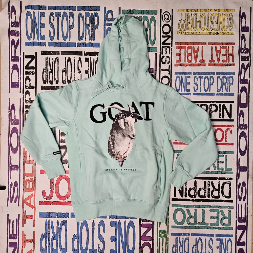 Goat hoodie teal Sz various