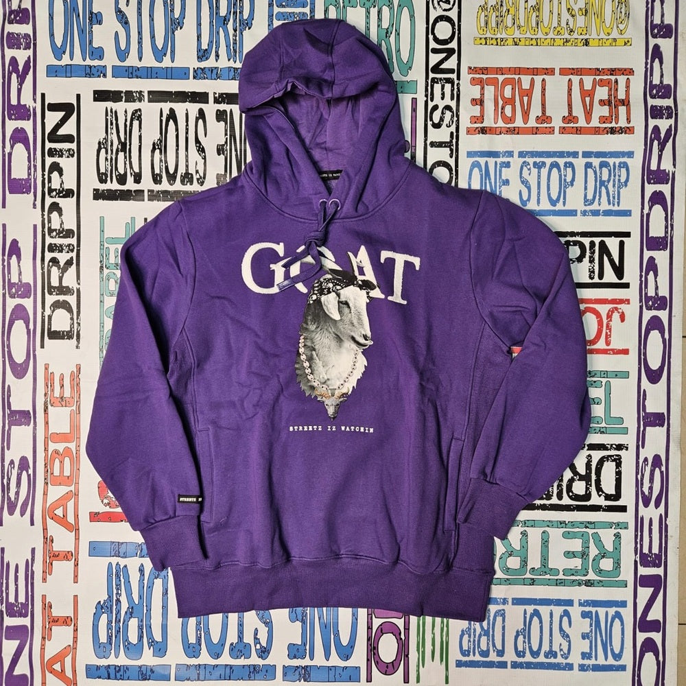 Goat purple hoodie Sz various