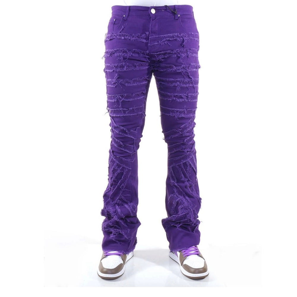 Purple ripped stacks Sz various