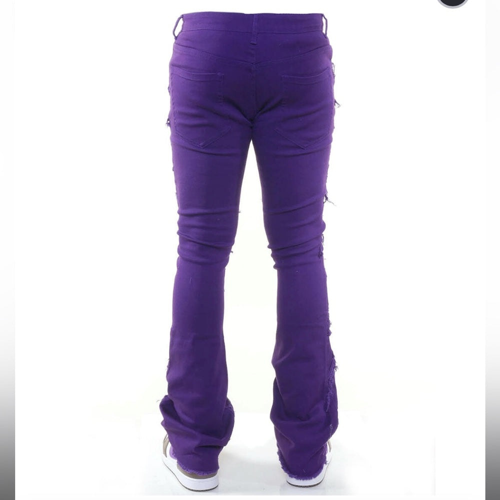 Purple ripped stacks Sz various