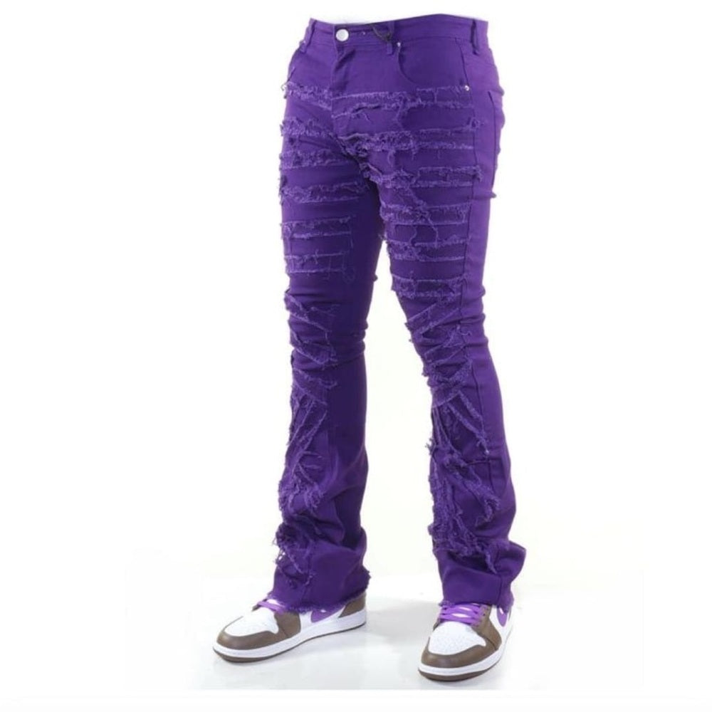Purple ripped stacks Sz various
