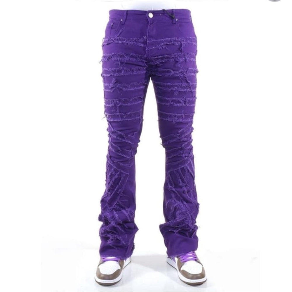 Purple ripped stacks Sz various