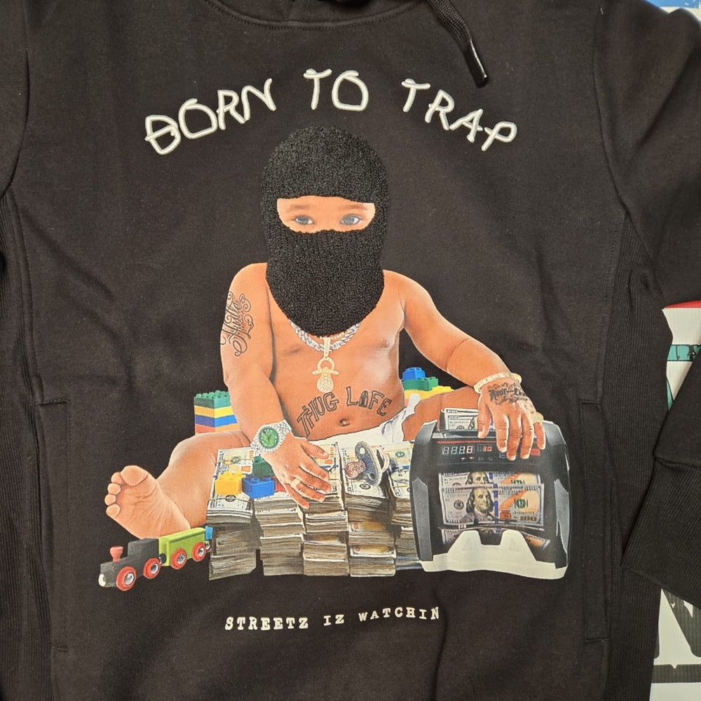 Born 2 Trap graphic hoodie sz various