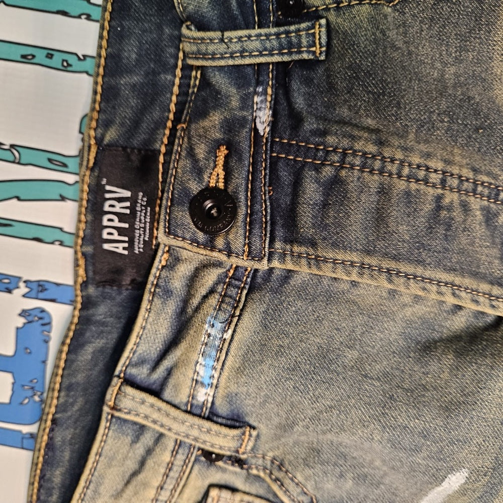 Sz Various paint splash denim jeans