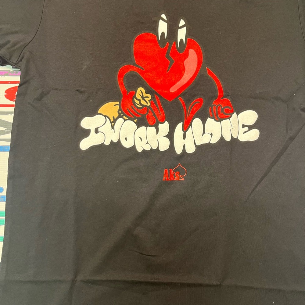 I work alone graphic tee sz various