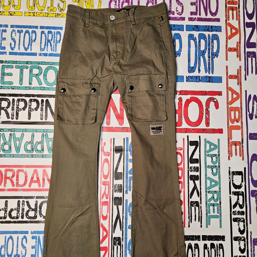 Sz Various stack cargo olive green