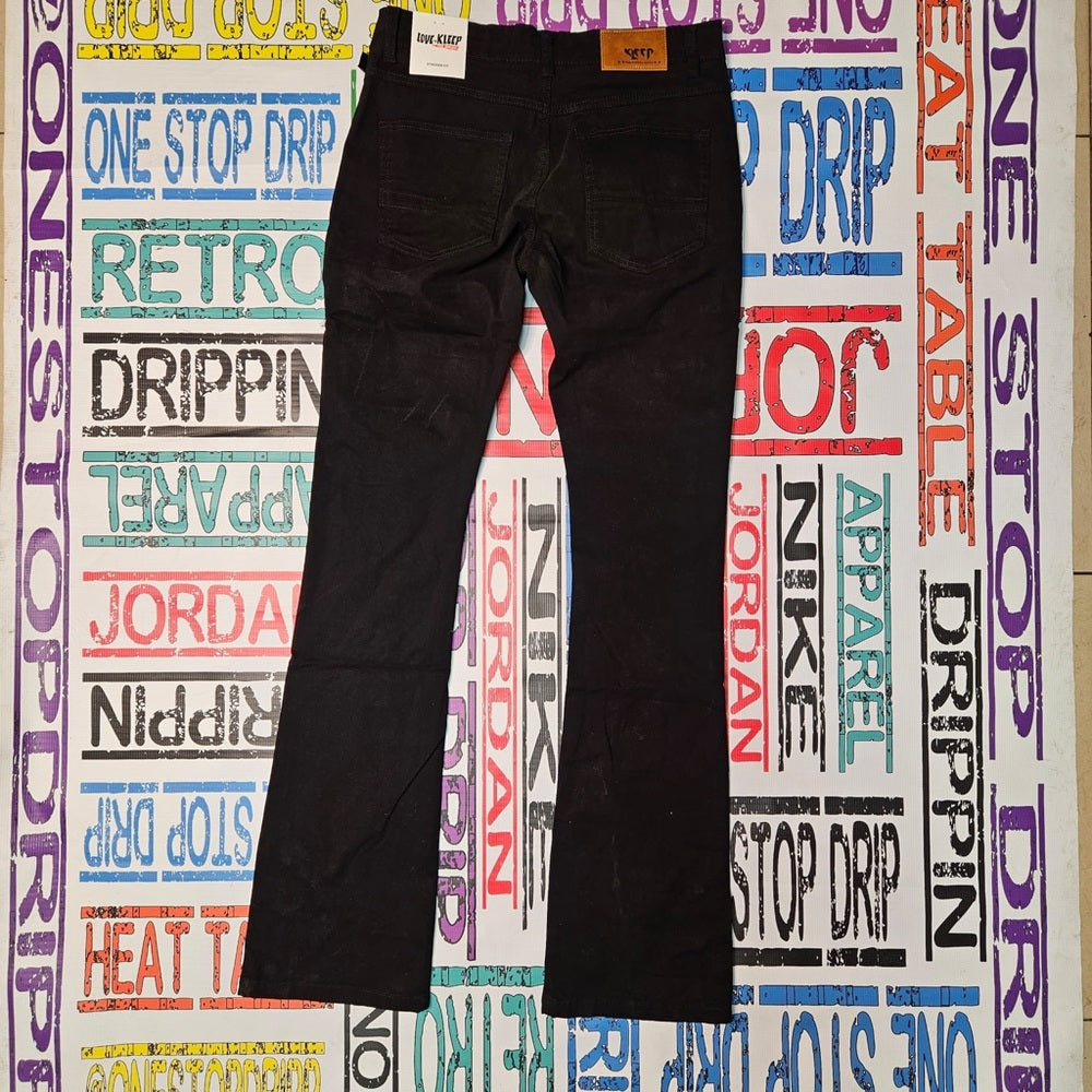 Sz Various stack cargo black pocket pants