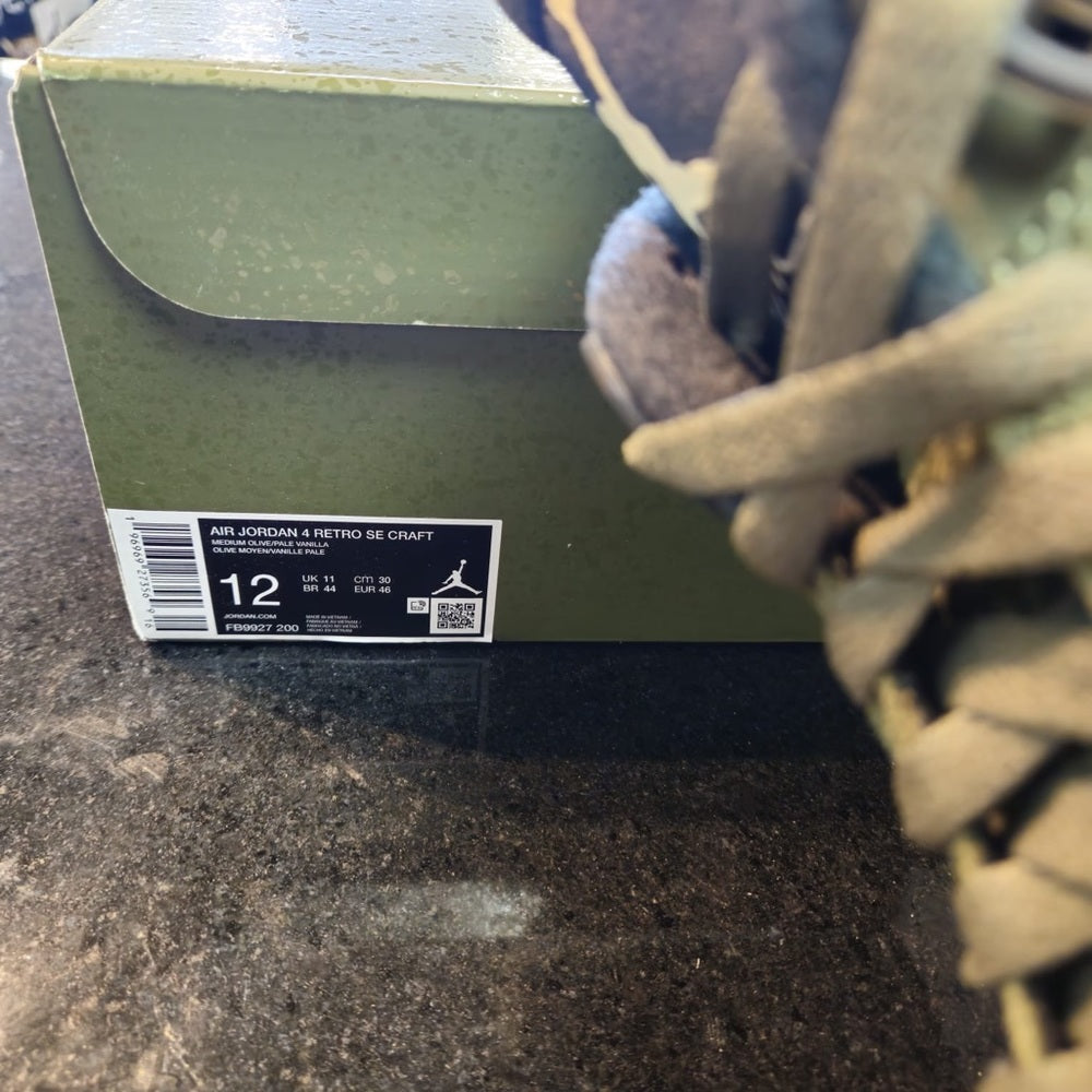 Nike Air Jordan 4 Retro SE Craft Medium Olive sz 12