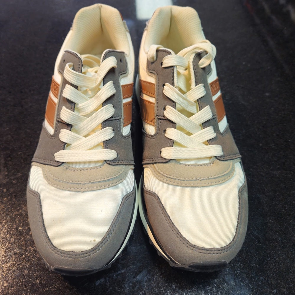 Sz 7.5 Men's Nautica Casual Sneakers Low-top Lace-up Fabric & Faux Leather Upper