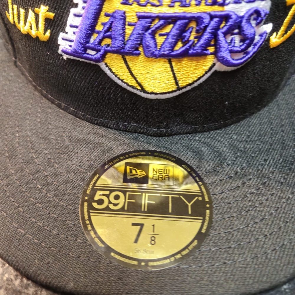 Sz 7 1/8 lakers fitted cap black