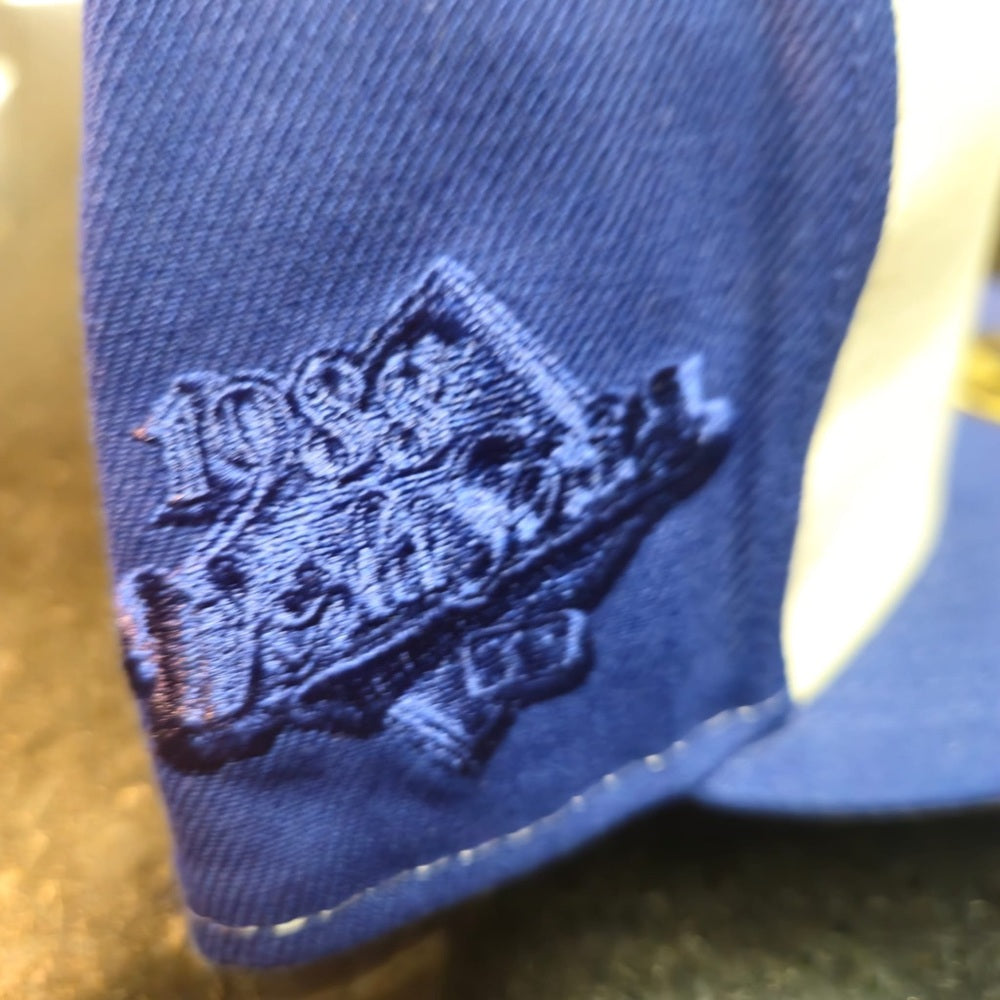 SZ 8 Los Angeles Dodgers New Era Tonal 2 Tone Blue/ Cream 59fifty Fitted Hat