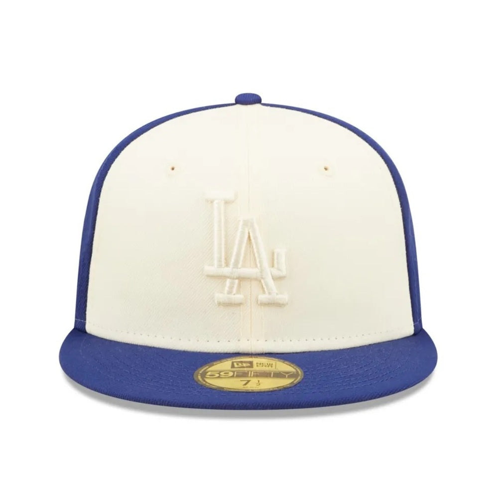 SZ 8 Los Angeles Dodgers New Era Tonal 2 Tone Blue/ Cream 59fifty Fitted Hat