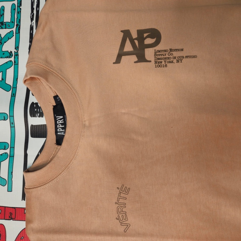 Believers off peach tee Sz various