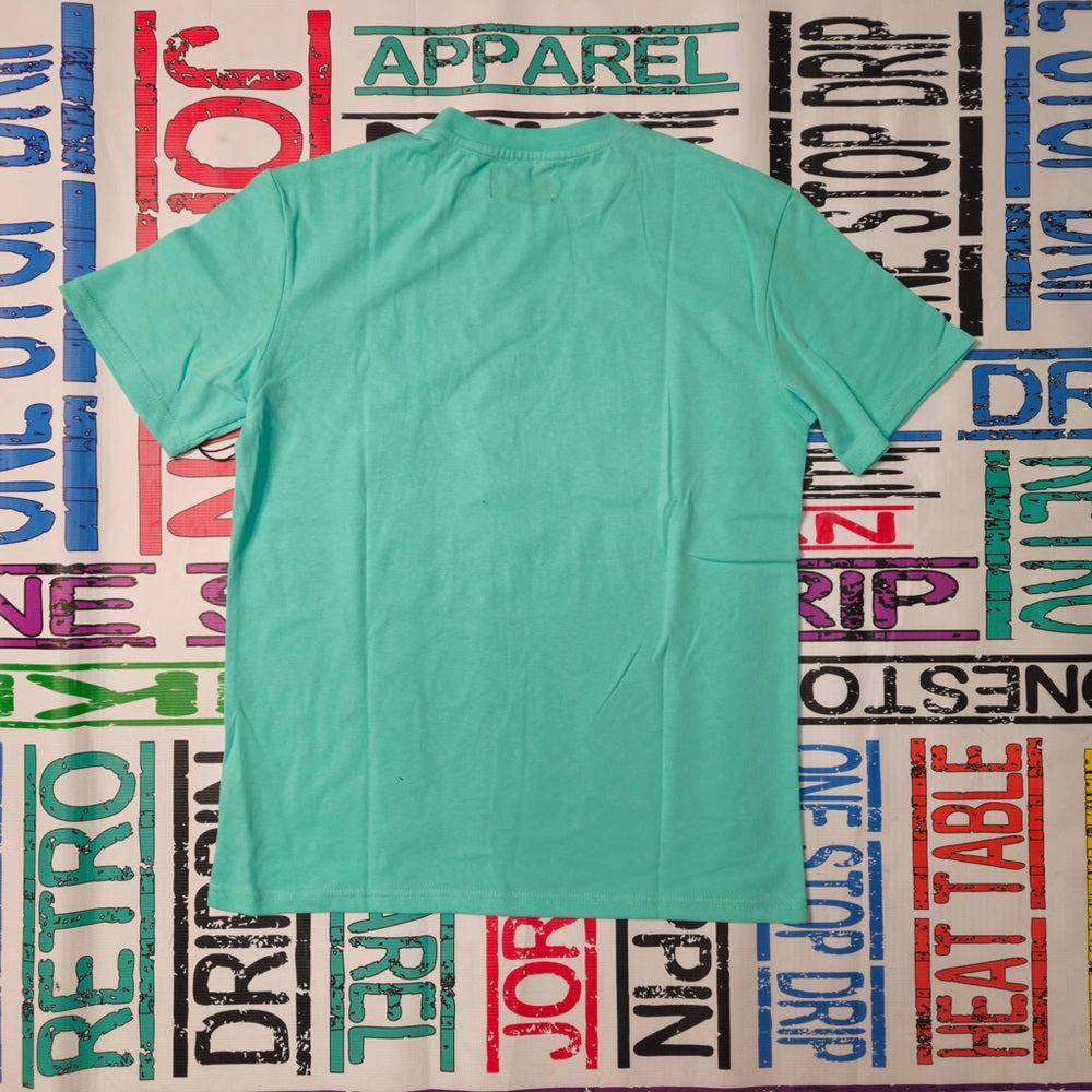 Teal graphic tee sz Various