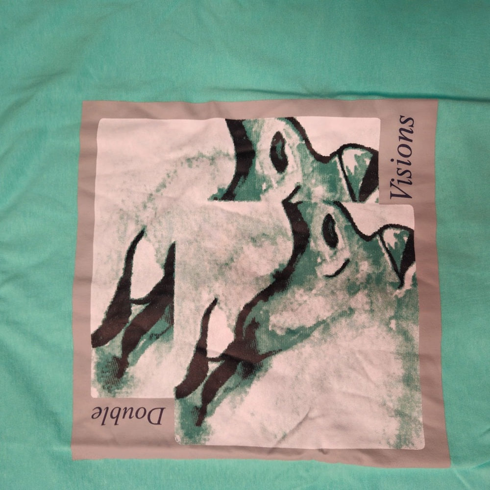 Teal graphic tee sz Various