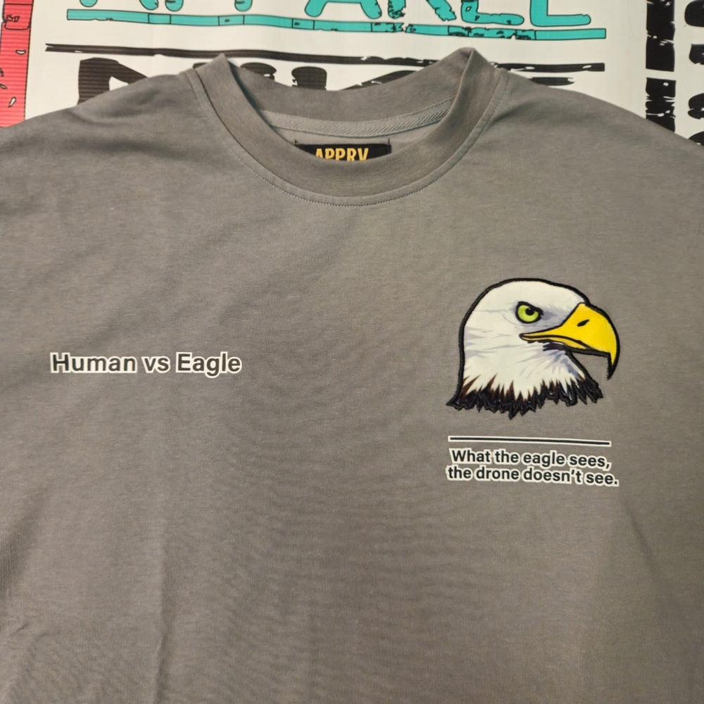 Eagles vs Human tee Sz various gray