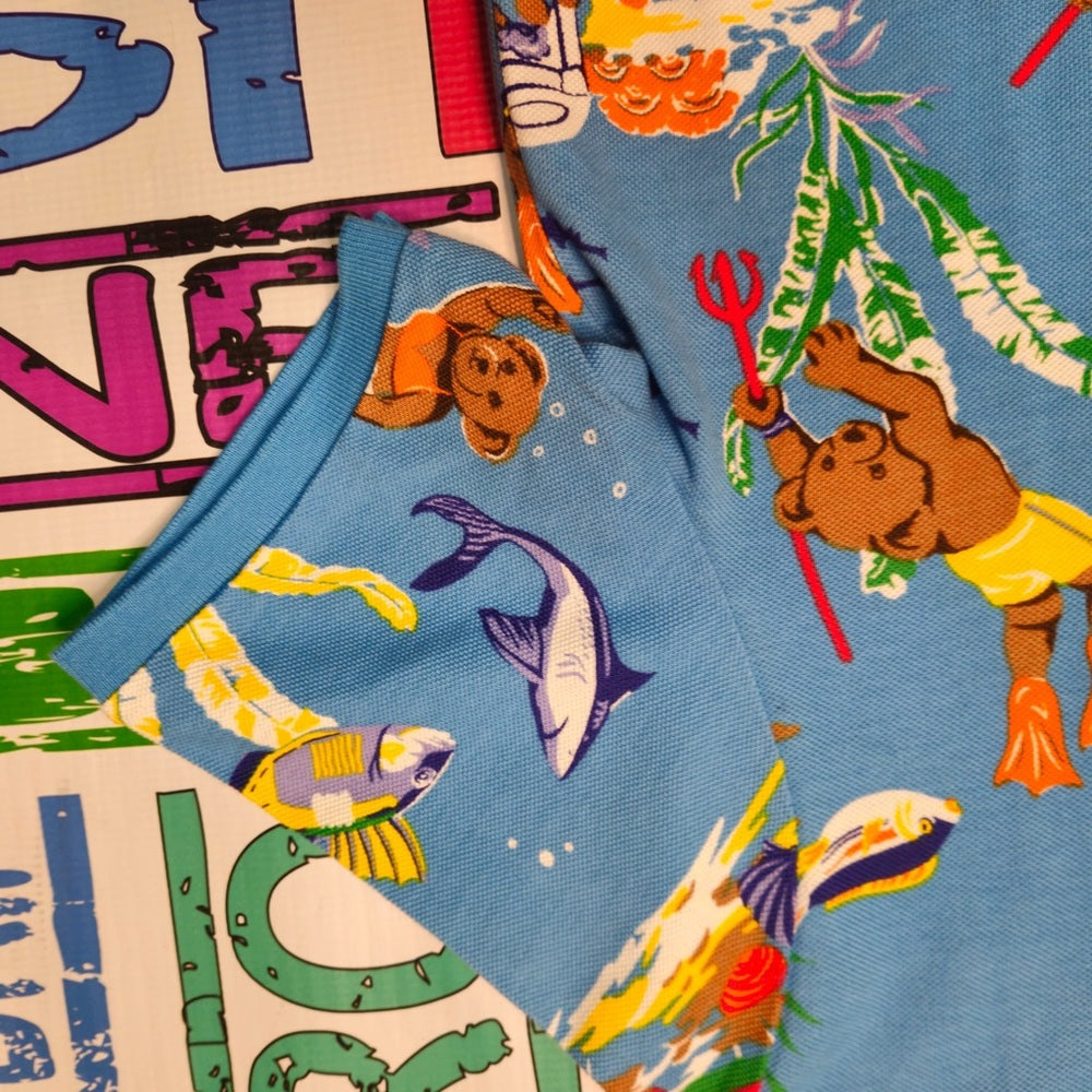 Polo Ralph Lauren Bear Cotton Mesh Short Sleeve Polo Shirt sz. Small