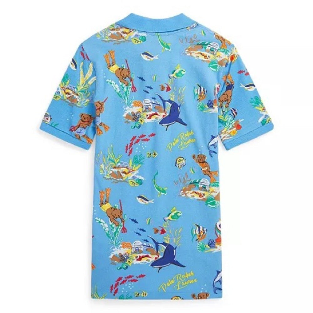 Polo Ralph Lauren Bear Cotton Mesh Short Sleeve Polo Shirt sz. Small