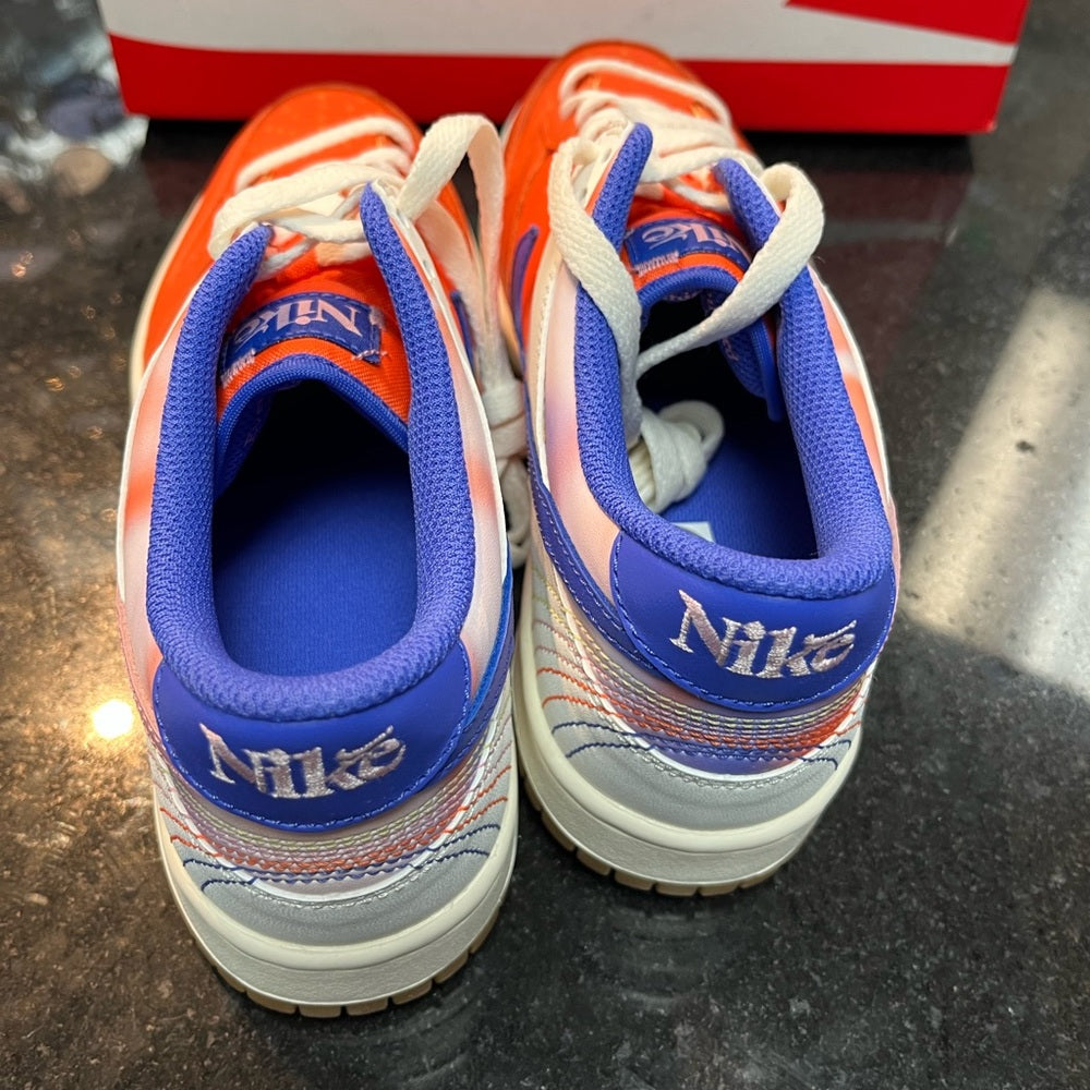 NIKE BIG KIDS DUNK LOW (SAFETY ORANGE / MED SOFT PINK-SAIL) sz 6.5 y