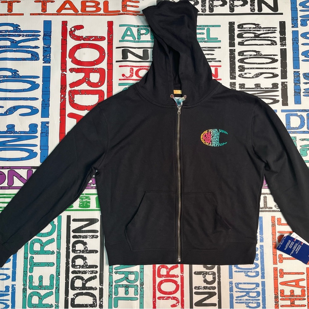 Sz large champion women’s hoodie black